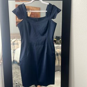 Navy blue elegant dress.